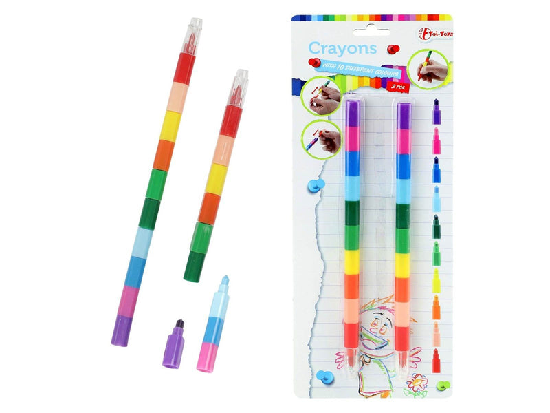 Toi-Toys 10-in-1 Wax Crayon Pen 2pcs.