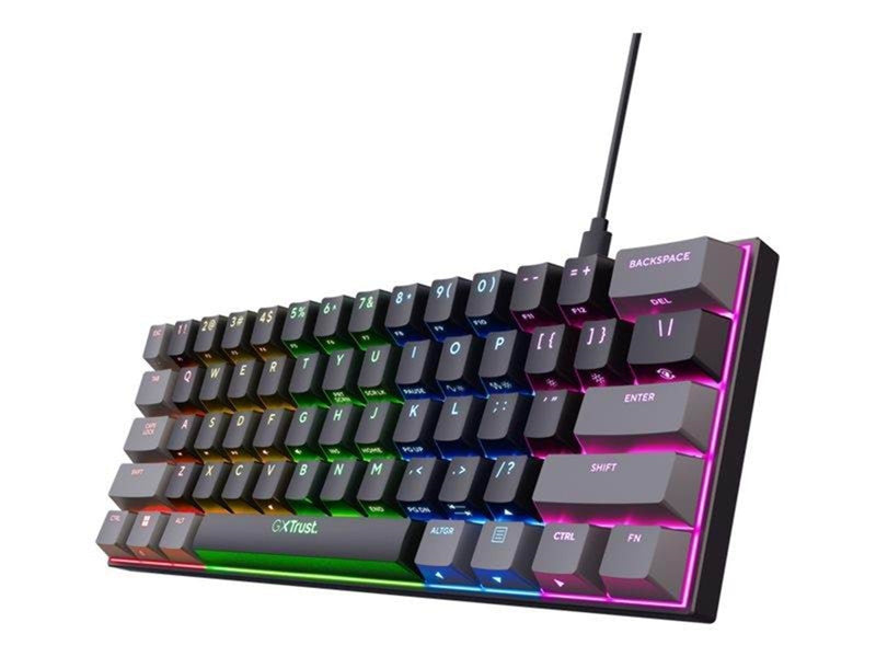Trust GXT867 ACIRA 60% - Gaming Tastaturen - Nordisch - Schwarz