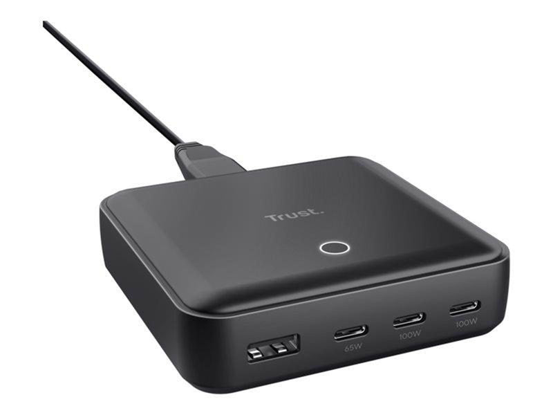 Trust Maxo 100W 4-port USB Desktop Charger - Black