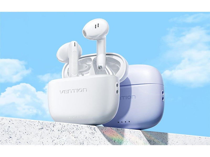 Vention Earphones Wireless with charging case + USB-A to USB-C Cable (White)