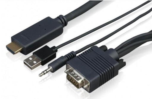 Sony CAB-VGAHDMI1 HDMI auf VGA, USB und Klinkenstecker, 1 Meter Kabel