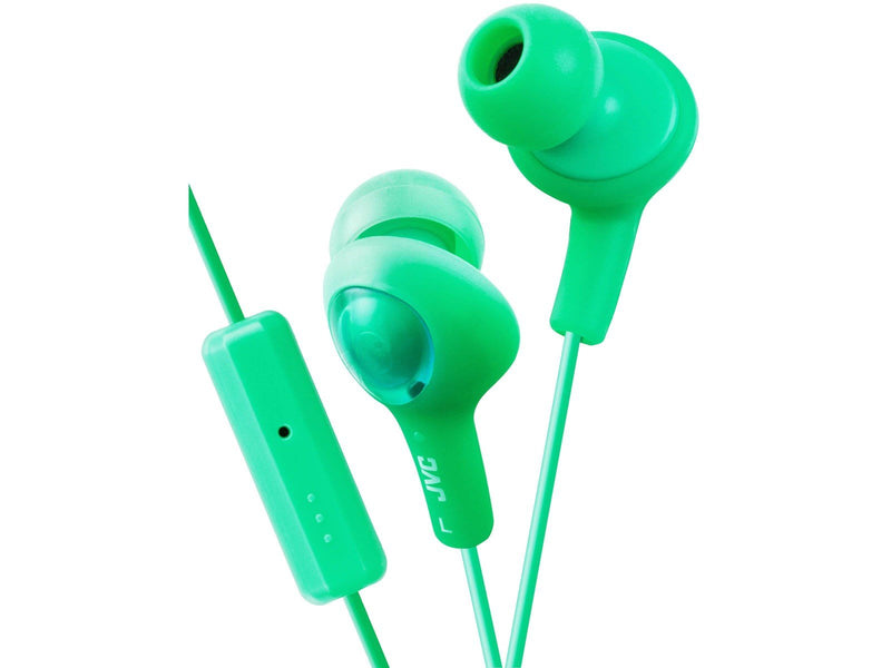 JVC Headphone FR6 Gumy Plus Mic Green