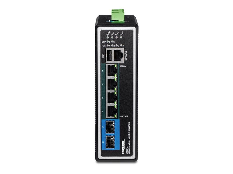 TRENDnet TI-BG62i - switch - industrial - 6 ports - Managed - TAA Compliant