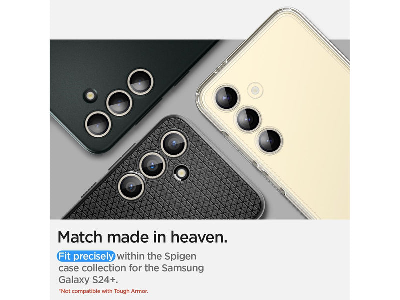 Spigen Glass tR EZ Fit Optik Pro 2 Pack - yellow - Samsung Galaxy S24+