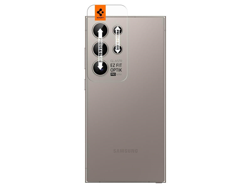 Spigen Glass tR EZ Fit Optik Pro 2 Pack - gray - Samsung Galaxy S24 Ultra
