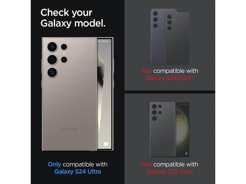 Spigen Glass tR EZ Fit Optik Pro 2 Pack - gray - Samsung Galaxy S24 Ultra