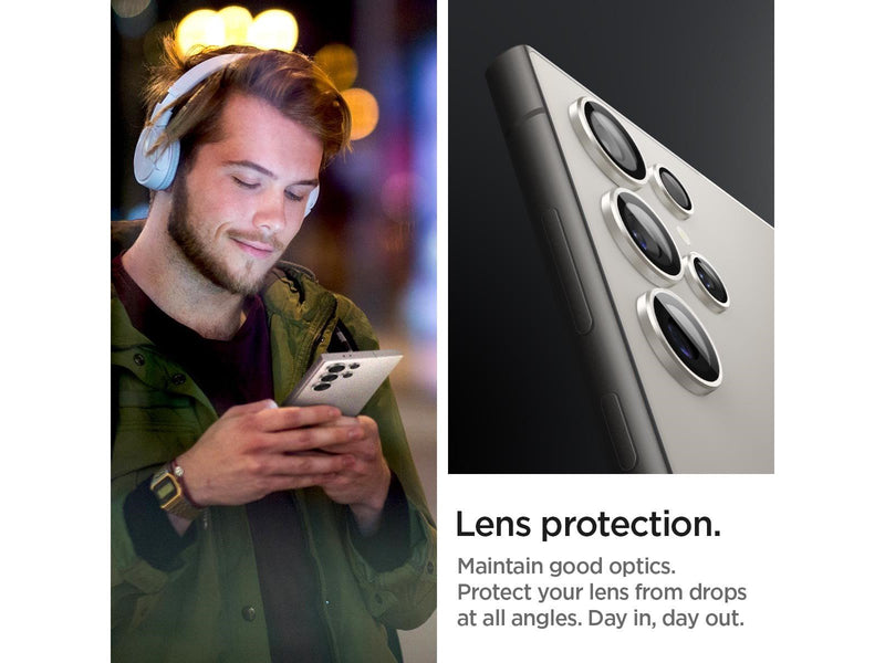 Spigen Glass tR EZ Fit Optik Pro 2 Pack - gray - Samsung Galaxy S24 Ultra