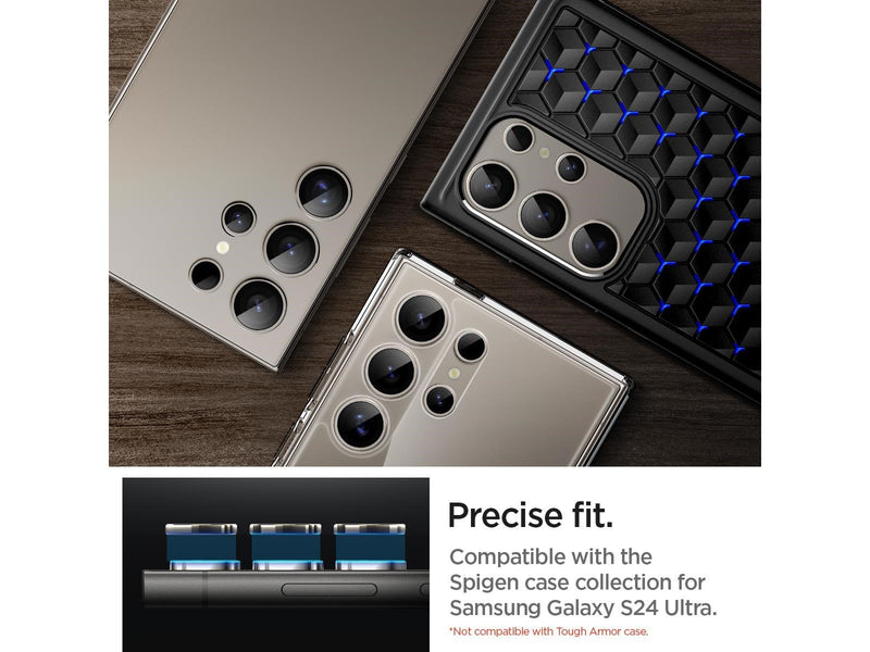 Spigen Glass tR EZ Fit Optik Pro 2 Pack - gray - Samsung Galaxy S24 Ultra