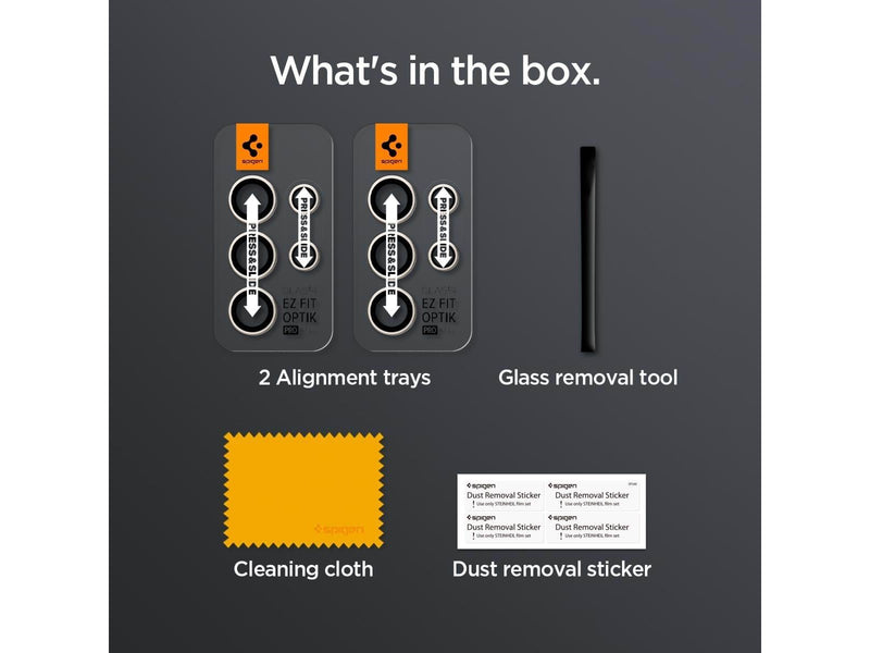 Spigen Glass tR EZ Fit Optik Pro 2 Pack - gray - Samsung Galaxy S24 Ultra