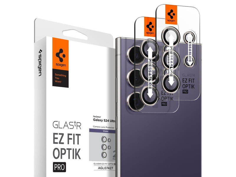 Spigen Glass tR EZ Fit Optik Pro 2 Pack - violet - Samsung Galaxy S24 Ultra