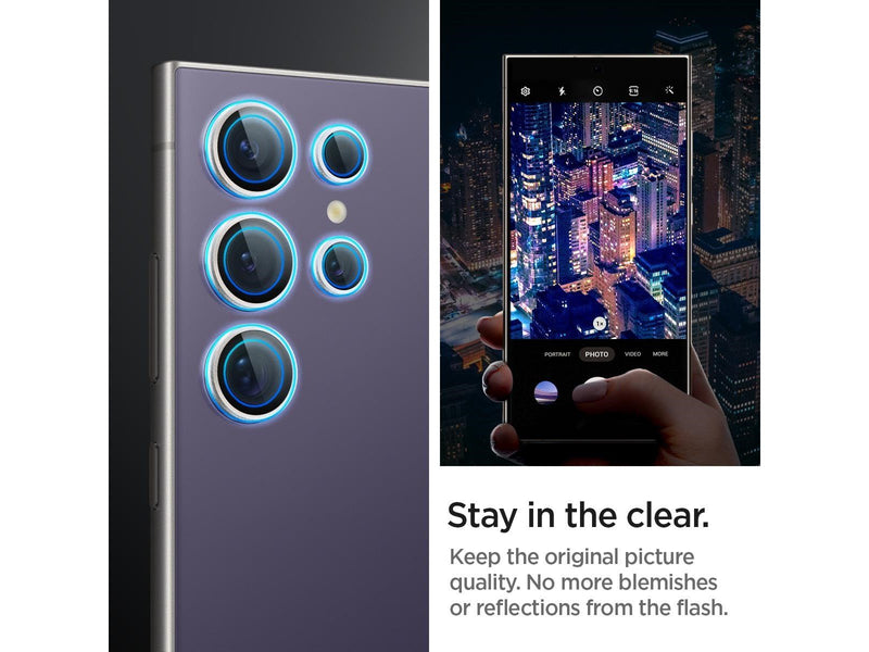 Spigen Glass tR EZ Fit Optik Pro 2 Pack - violet - Samsung Galaxy S24 Ultra