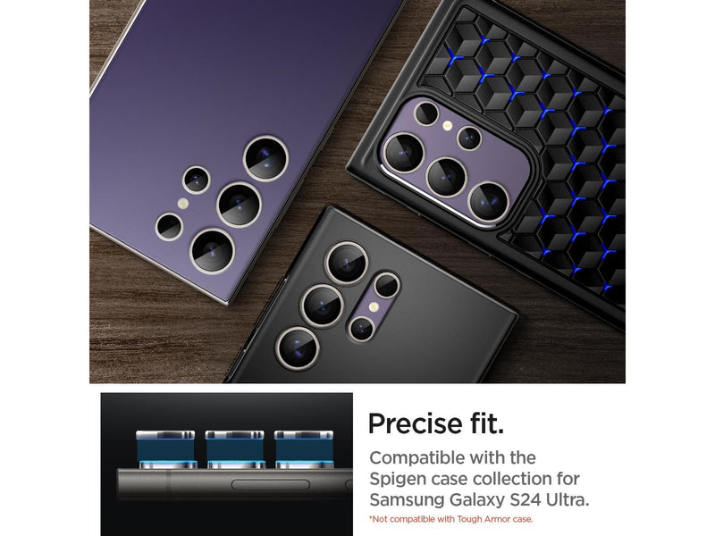 Spigen Glass tR EZ Fit Optik Pro 2 Pack - violet - Samsung Galaxy S24 Ultra