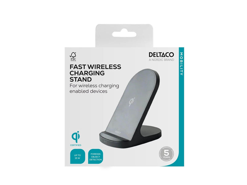 Deltaco QI-1040 - Wireless Charging Stand