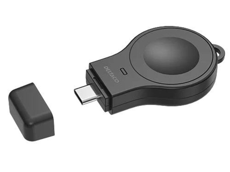 Deltaco AWC-102 - Mini wireless charger for apple watch USB-C black