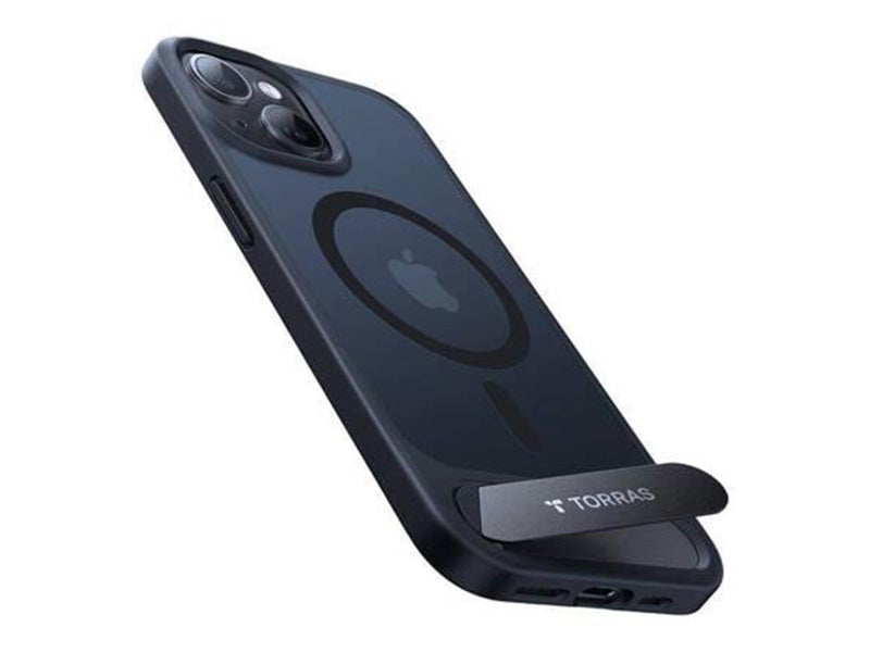 Torras phone case Pstand for iPhone 15(black)