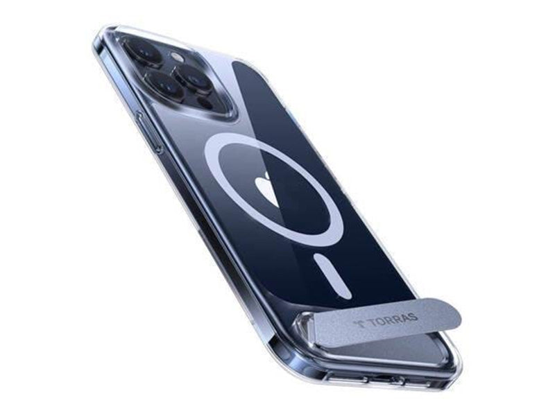 Torras UPRO Pstand Case for iPhone 15 Pro (Transparent)
