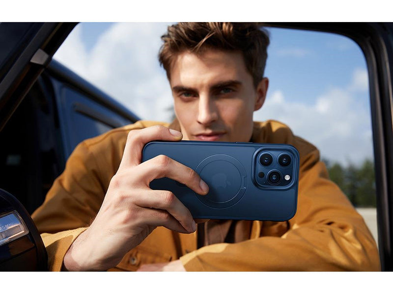 Torras UPRO Ostand Matte Case for iPhone 15 Pro (navy blue)