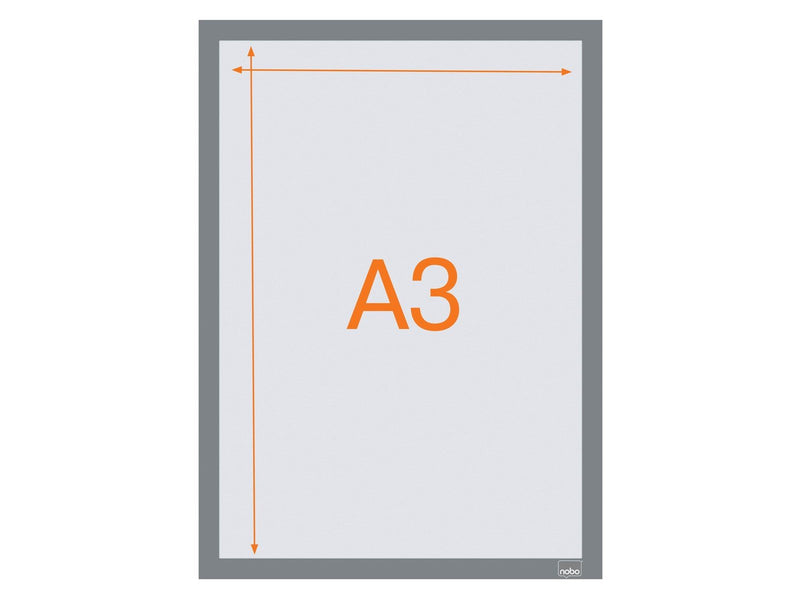 Nobo  Self-adhesive Magnetic Poster Frame A3 Silver