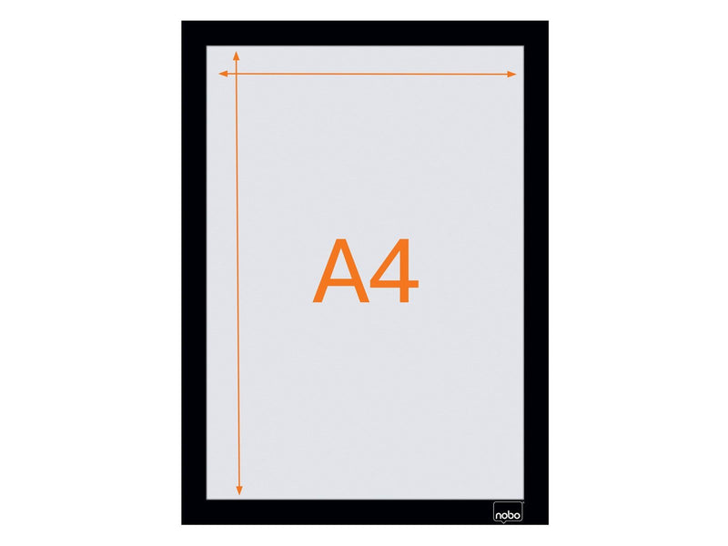 Nobo  Self-adhesive Magnetic Poster Frame A4 Silver