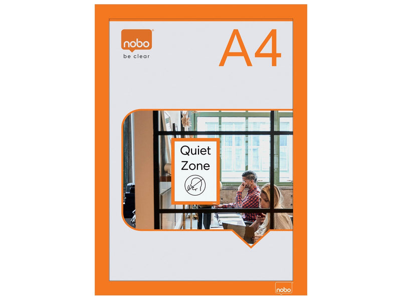 Nobo  Self-adhesive Magnetic Poster Frame A4 Orange