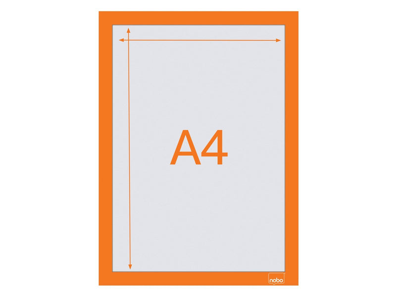Nobo  Self-adhesive Magnetic Poster Frame A4 Orange