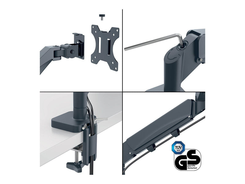 Leitz Ergo Platzsparender Dual Monitorarm mit Laptophalterung