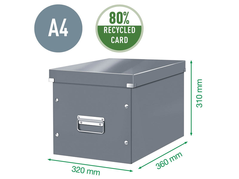 Leitz  Click & Store WOW Aufbewahrungs- und Transportbox Cube Groß Rot