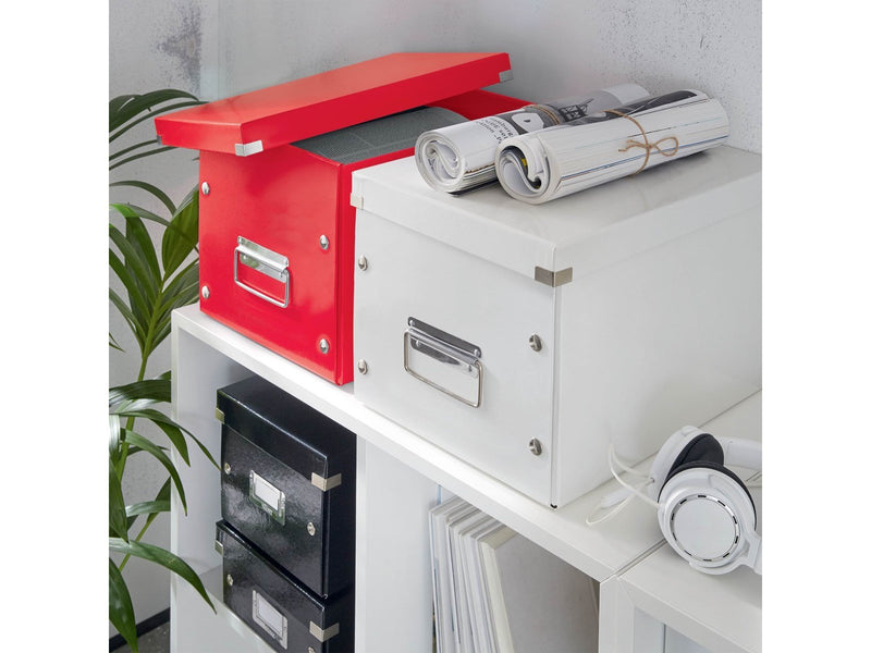 Leitz  Click & Store WOW Aufbewahrungs- und Transportbox Cube Groß Rot