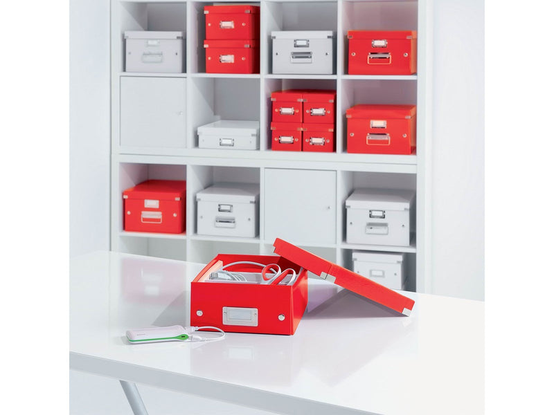 Leitz  Click & Store WOW Aufbewahrungs- und Transportbox Cube Groß Rot