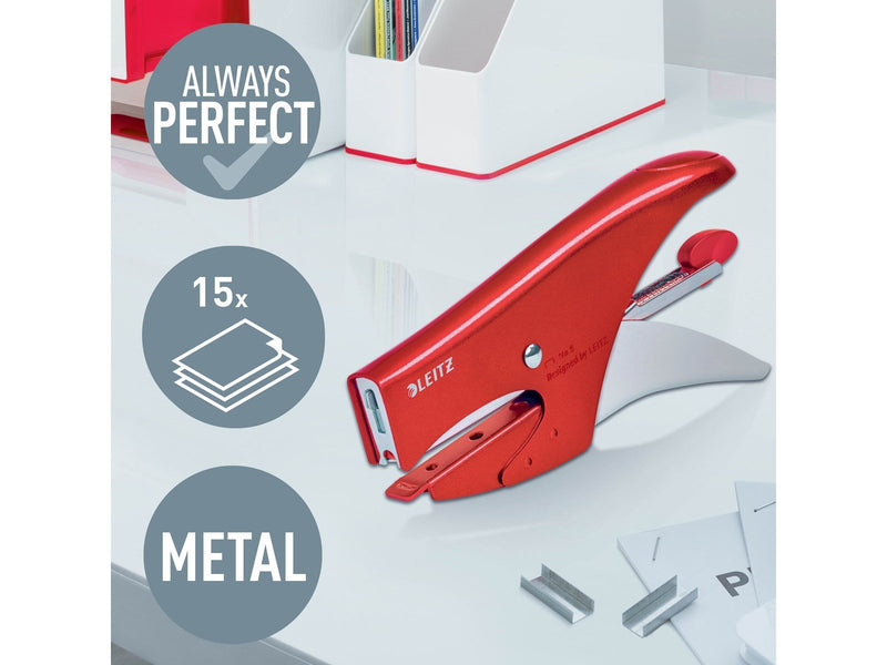 Leitz WOW Plier No.8 15 sheets Red