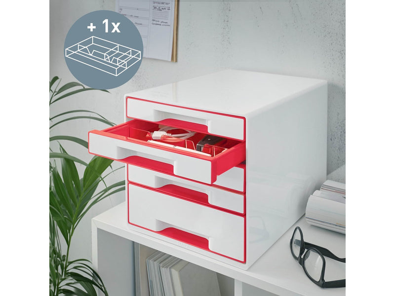 Leitz  WOW CUBE Schubladenbox Rot