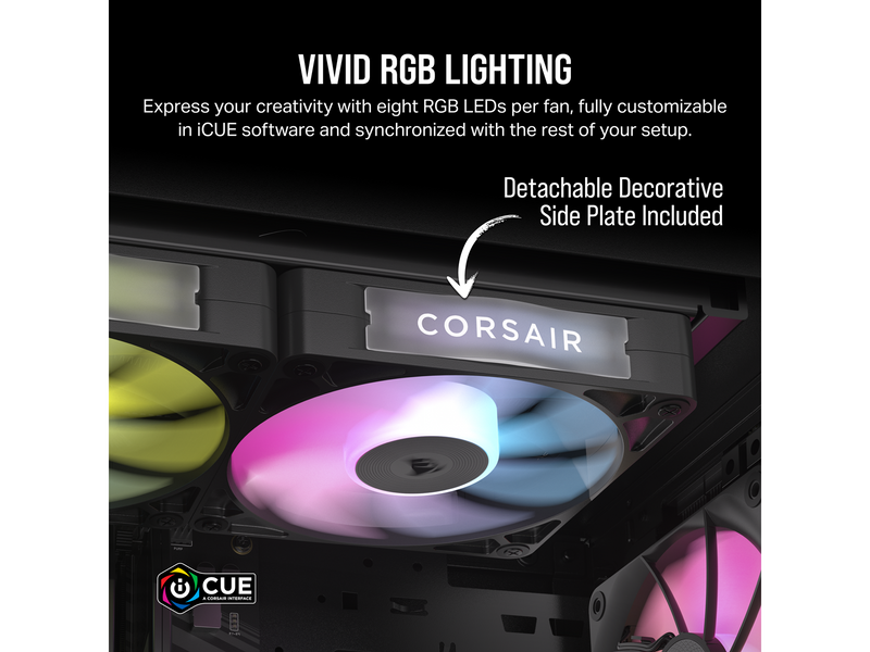 Corsair iCUE LINK RX140 RGB - Gehäuselüfter - 140mm - Schwarz mit RGB LED - 36 dBA