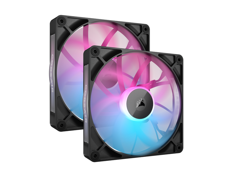 Corsair iCUE LINK RX140 RGB 2-pack - Gehäuselüfter - 140mm - Schwarz mit RGB LED - 36 dBA