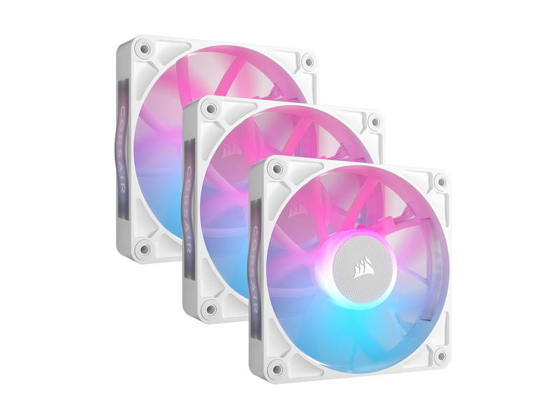 Corsair iCUE LINK RX120 RGB 3-pack - Gehäuselüfter - 120mm - Weiß mit RGB-Beleuchtung - 36 dBA