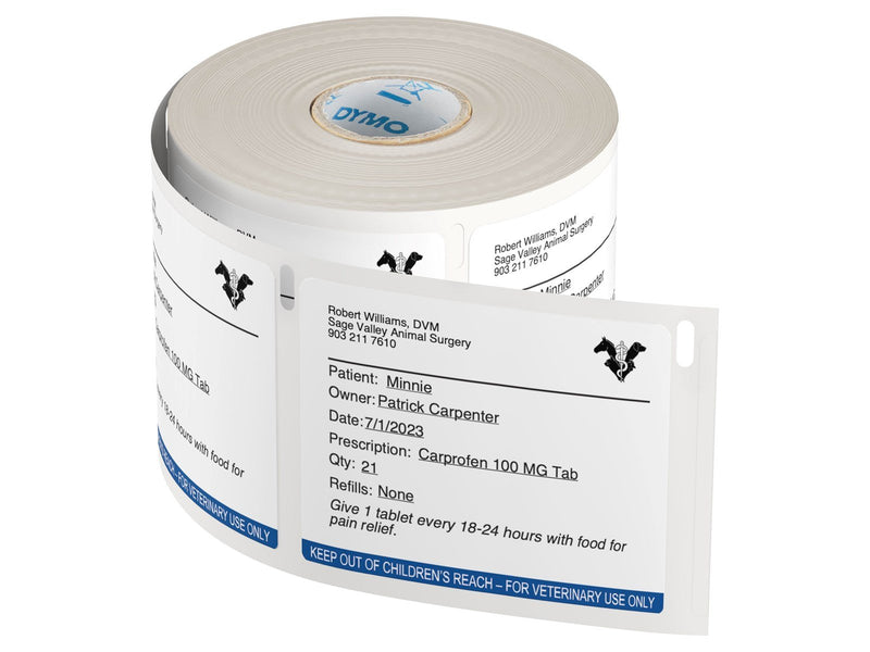 DYMO ® LabelWriter™ Veterinär-Rezeptetiketten