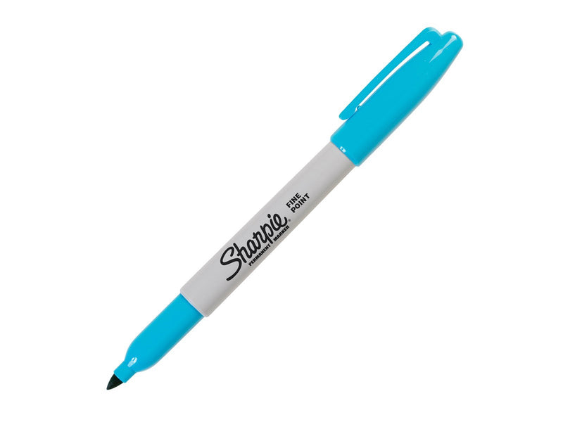 Sharpie Permanent Marker | Marker Stifte mit feiner Spitze | türkise permanente Tinte | 12 Stück Market Set