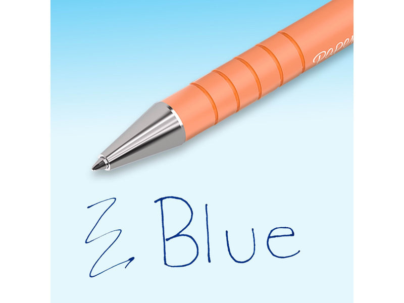 Paper Mate Flexgrip Ultra-Druckkugelschreiber | mittlere Spitze (1,0 mm) | blaue Tinte | leuchtende Farben | 5 Stück