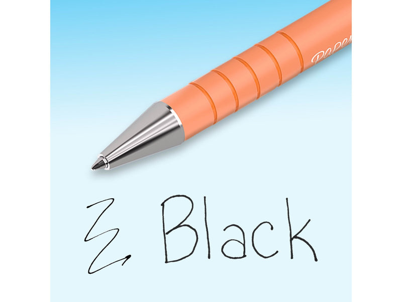 Paper Mate Flexgrip Ultra-Druckkugelschreiber | mittlere Spitze (1,0 mm) | schwarze Tinte | leuchtende Farben | 5 Stück