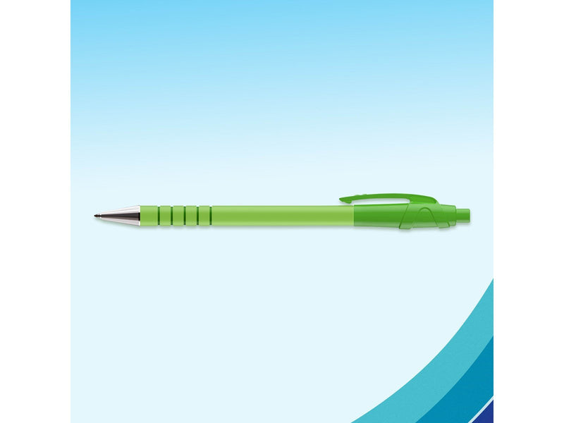 Paper Mate Flexgrip Ultra-Druckkugelschreiber | mittlere Spitze (1,0 mm) | schwarze Tinte | leuchtende Farben | 5 Stück