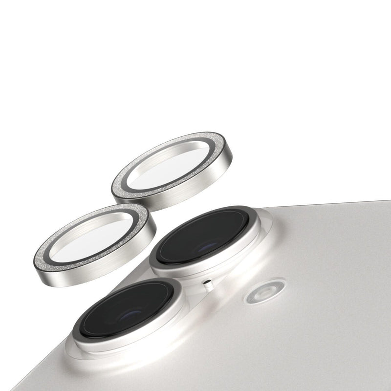 SAFE. by PanzerGlass® Camera Kameraschutz Glitter Silber für iPhone 16 & 16 Plus