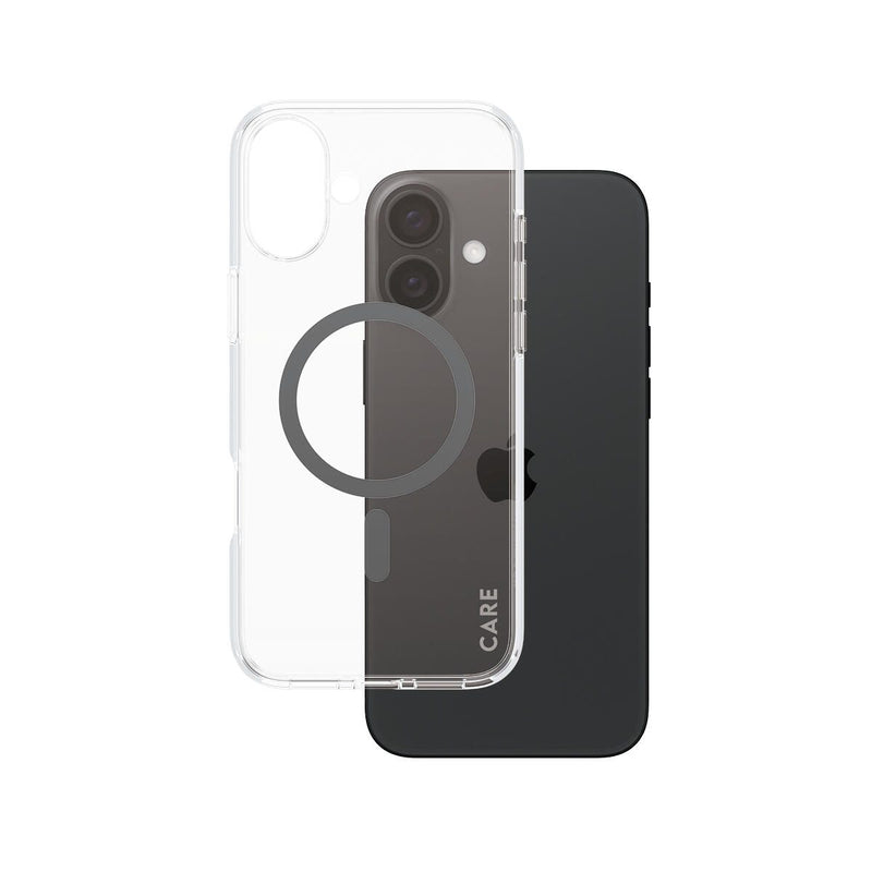 CARE by PanzerGlass® Flagship Case Transparent Urban Combat Schwarz MagSafe für iPhone 16 Plus