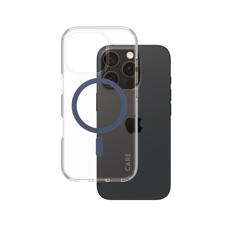 CARE by PanzerGlass® Flagship Case Transparent Urban Combat Blau MagSafe für iPhone 16 Pro