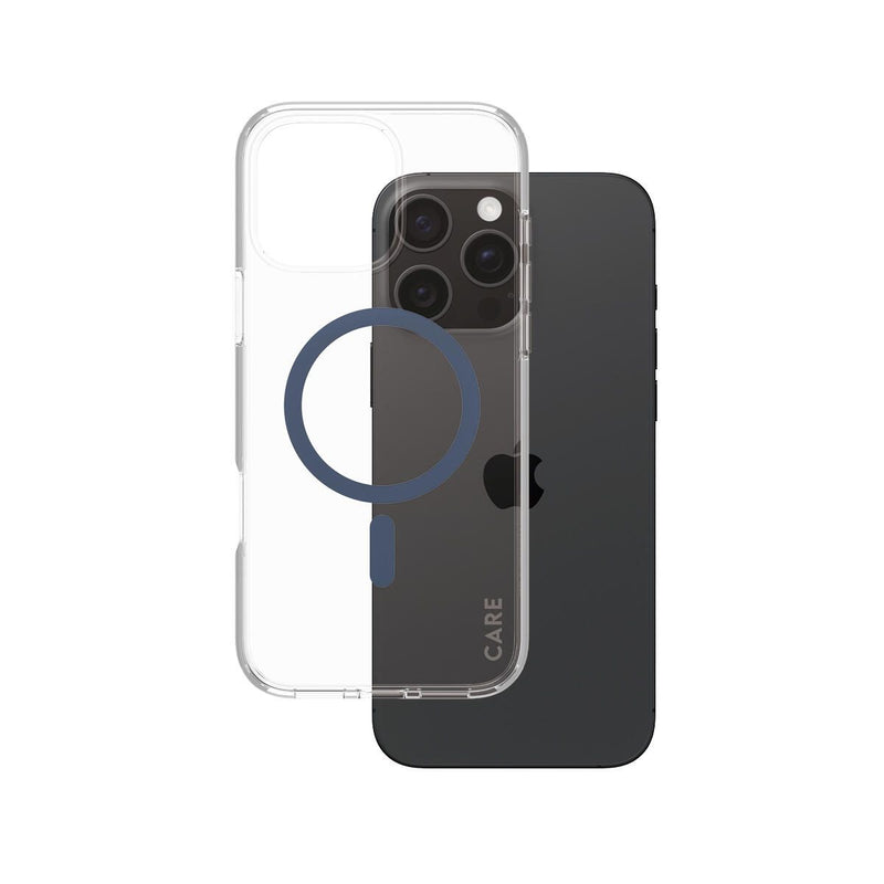 CARE by PanzerGlass® Flagship Case Transparent Urban Combat Blau MagSafe für iPhone 16 Pro Max