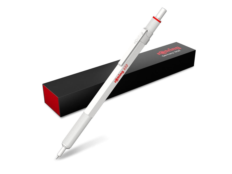 Rotring rOtring 600 Kugelschreiber | mittlere Spitze | Schwarze Tinte | perlweißer Schaft | nachfüllbar