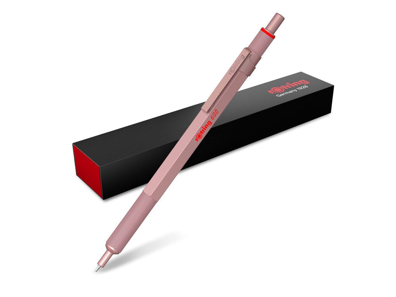 Rotring rOtring 600 Kugelschreiber | mittlere Spitze | Schwarze Tinte | Roségold Schaft | nachfüllbar