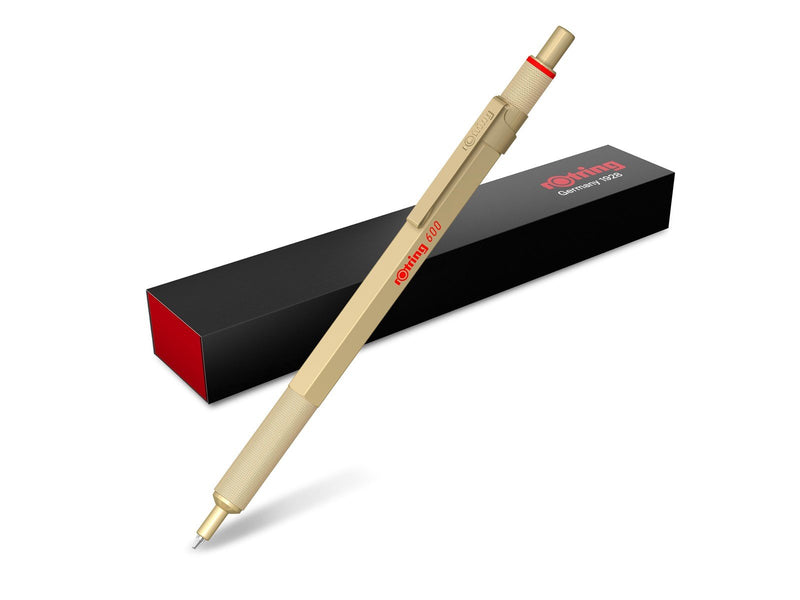 Rotring rOtring 600 Kugelschreiber | mittlere Spitze | Schwarze Tinte | Gold Schaft | nachfüllbar