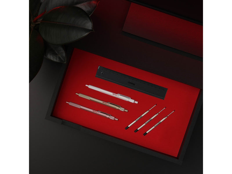 Rotring rOtring 600 Kugelschreiber | mittlere Spitze | Schwarze Tinte | Gold Schaft | nachfüllbar