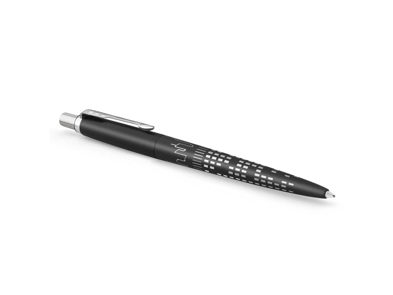 Parker Jotter Kugelschreiber | Sonderedition | New York City (NYC) Schwarz in silberner Ausführung | Blaue Tinte | Geschenkbox