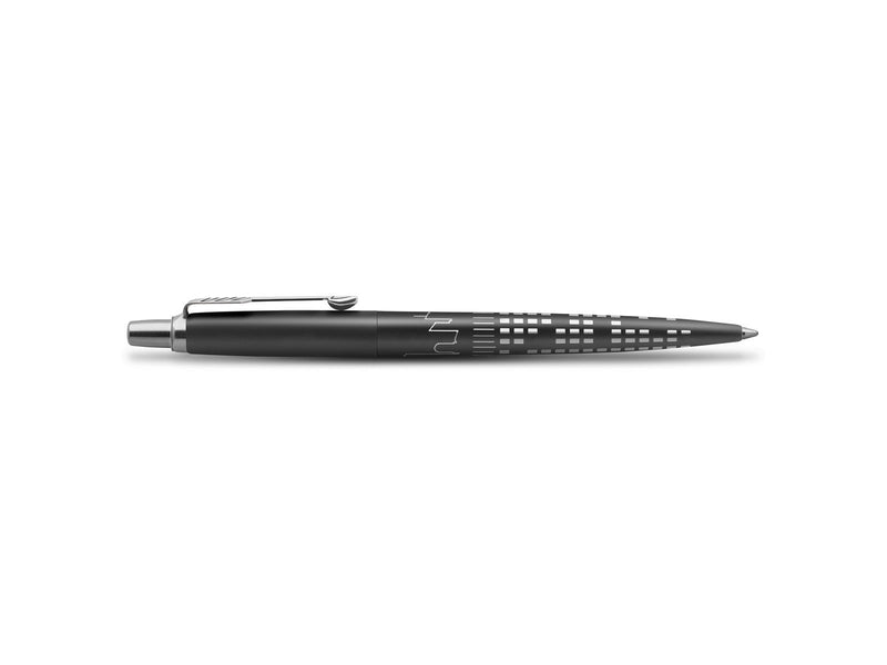 Parker Jotter Kugelschreiber | Sonderedition | New York City (NYC) Schwarz in silberner Ausführung | Blaue Tinte | Geschenkbox