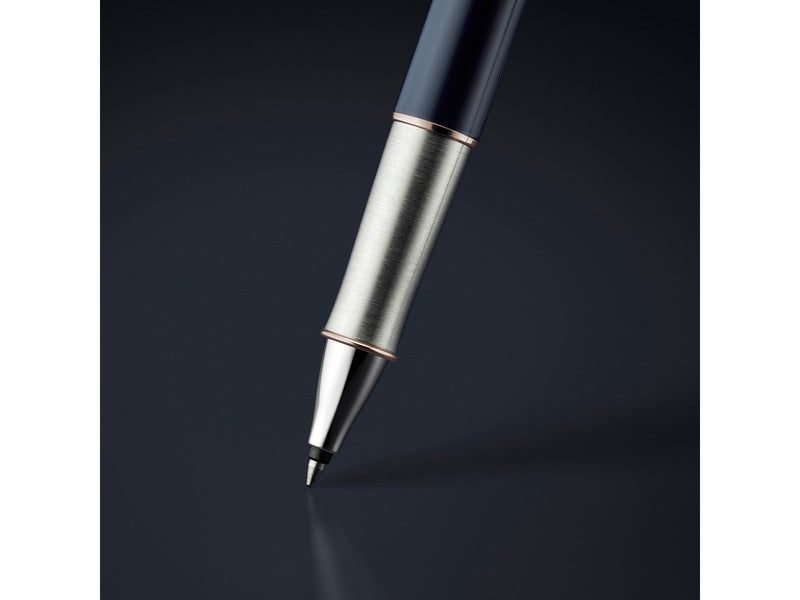 Parker Sonnet Intrepid Journeys Kollektion, Mt. Fuji Edition, Rollerball, blauer Lack, reines Silber, roségoldene Zierteile, Fed